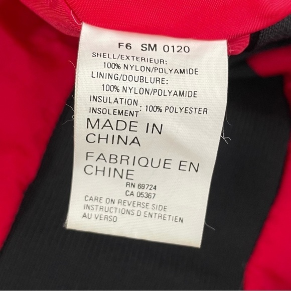 Vintage Columbia One Piece Snowsuit Snow Bib Ski Suit in Red Black Size Large - Picture 6 of 6